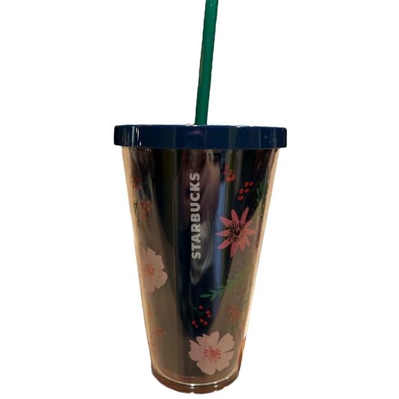 Starbucks 2017 Quetzal Bird Acrylic Cold Cup Tumbler Bird of Paradise Blue Green - Picture 1 of 8